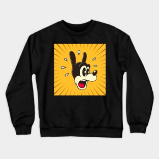 Retro cartoon amazed Crewneck Sweatshirt